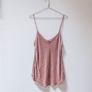 Reformation Blush Velvet Cami